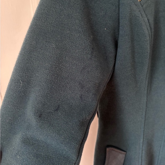 Women’s Vintage Arwa Made in Syria Wool Leather Long Zip Button Front Coat 42 (6 - Picture 6 of 14